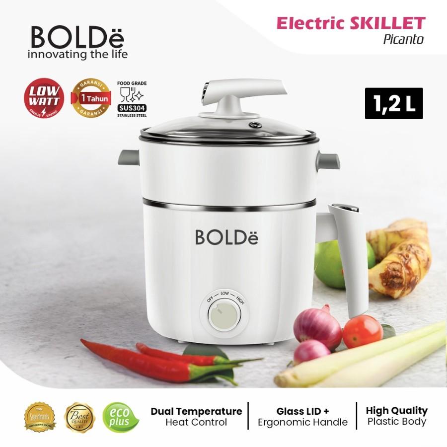BOLDe Electric SKILLET PICANTO 1.2 L Panci Kukus Listrik Bolde 4 in 1